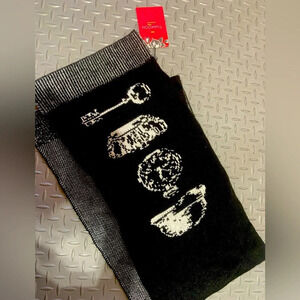 Thakoon nwt scarf winter holiday logo chunky knit black
